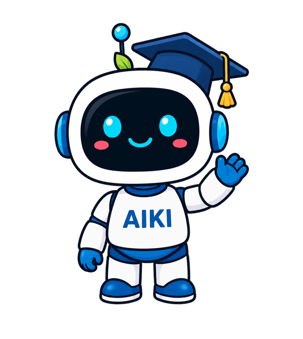 AIKI saludando con la mano levantada